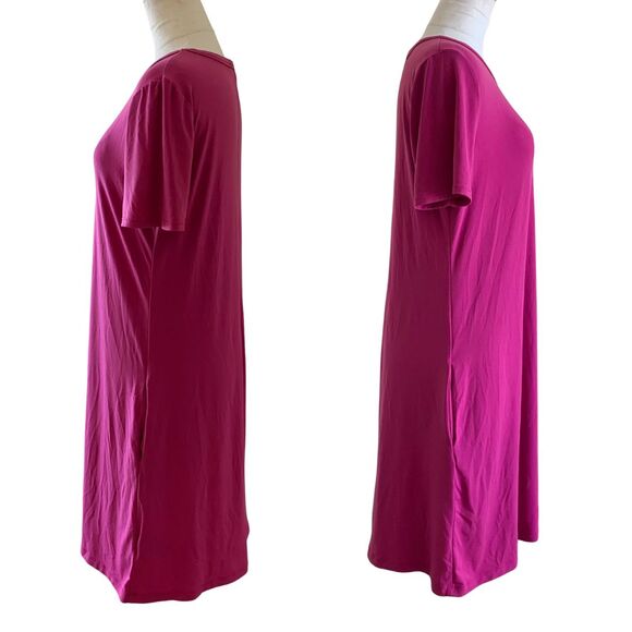 Kenneth Cole Short Sleeve Pink Midi Shift Dress Round Neck size M - Picture 4 of 9